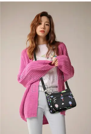 Korean Sports Travel Shoulder Bag Black 7092