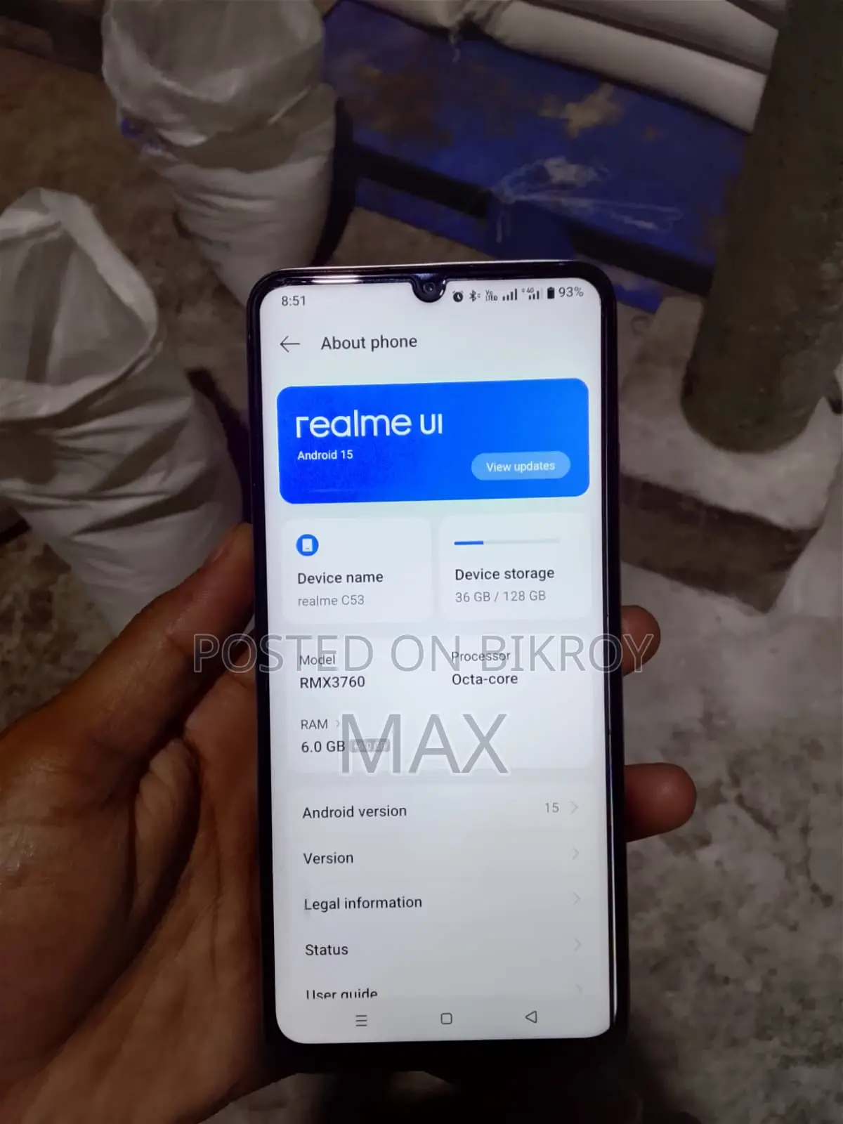 Realme C53 6+128 (Used)