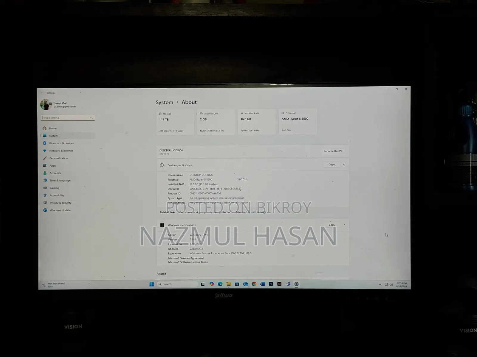PC for sale with monitor