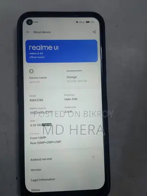 Realme Narzo 50 . (Used)