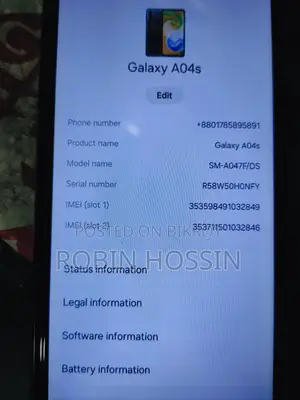 Samsung Galaxy A04 . (Used)