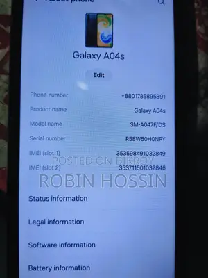 Samsung Galaxy A04 . (Used)