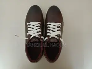 Brown Colour Leather Sneaker, Size 43