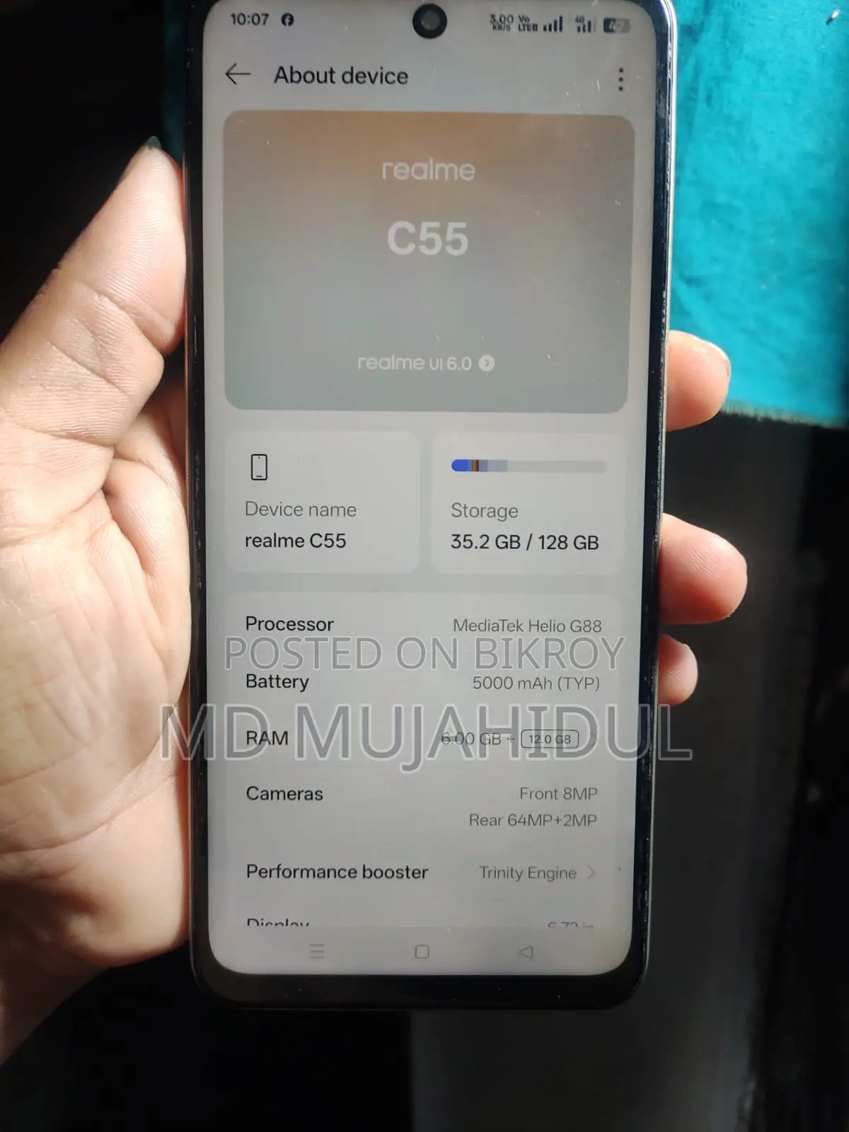 Realme C55 6+128 (Used)