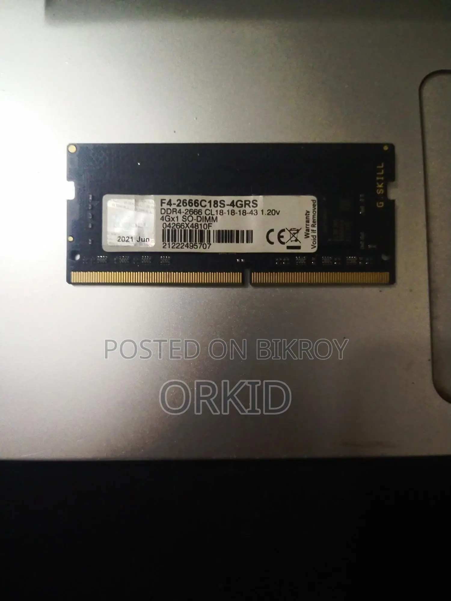 G.skill Ripjaws 4gb Ddr4 2660mhz So-dimm Laptop Ram