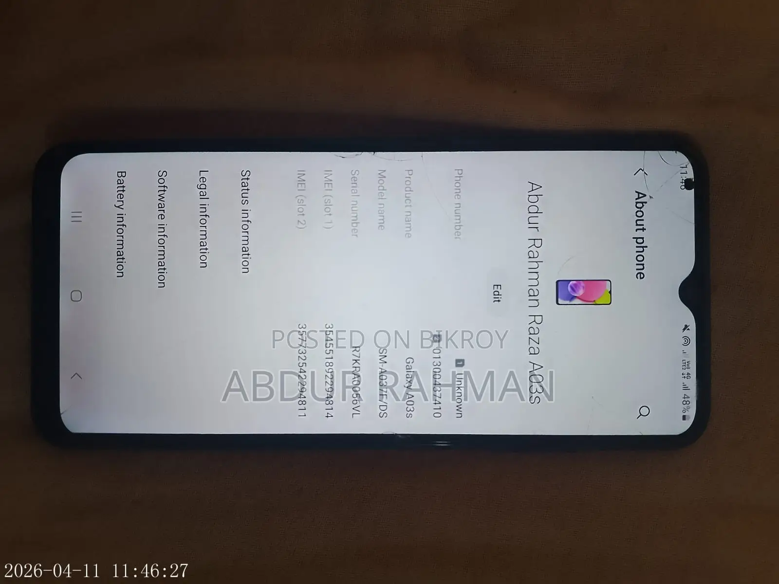 Samsung Galaxy A03S (Used)