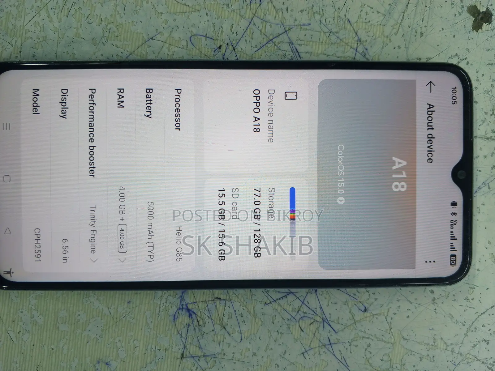 OPPO A18 4+4 / 128 (Used)