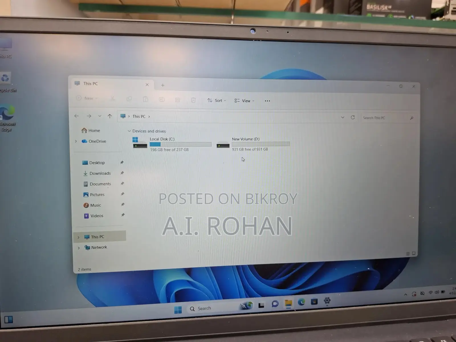 Dell insiro 15 3511 core i5 11th gen laptop