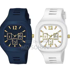 My Choice Watch Rubber Analog for Men 2 Pis