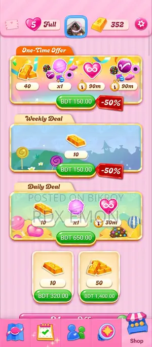 🔥 Candy Crush Saga ID Sell ✅ Level: 3800+ Gold Bars: 352