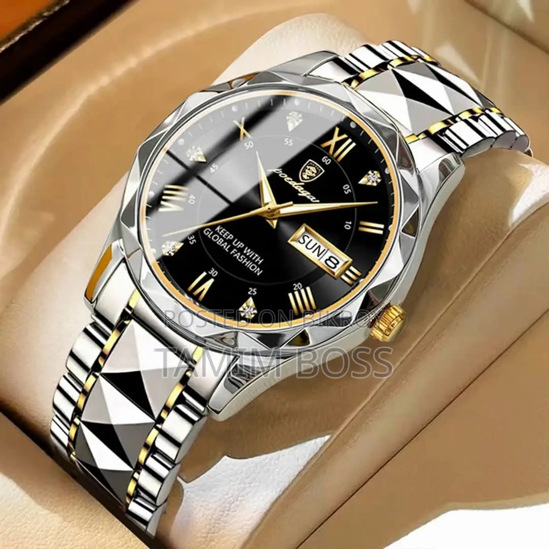 Poedagar 615 Diamond Cut Watch for Men