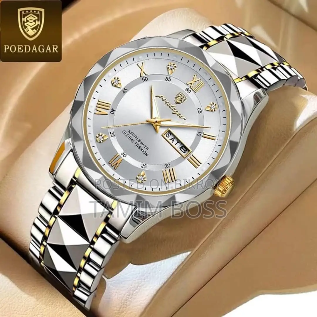 Poedagar 615 Diamond Cut Watch for Men