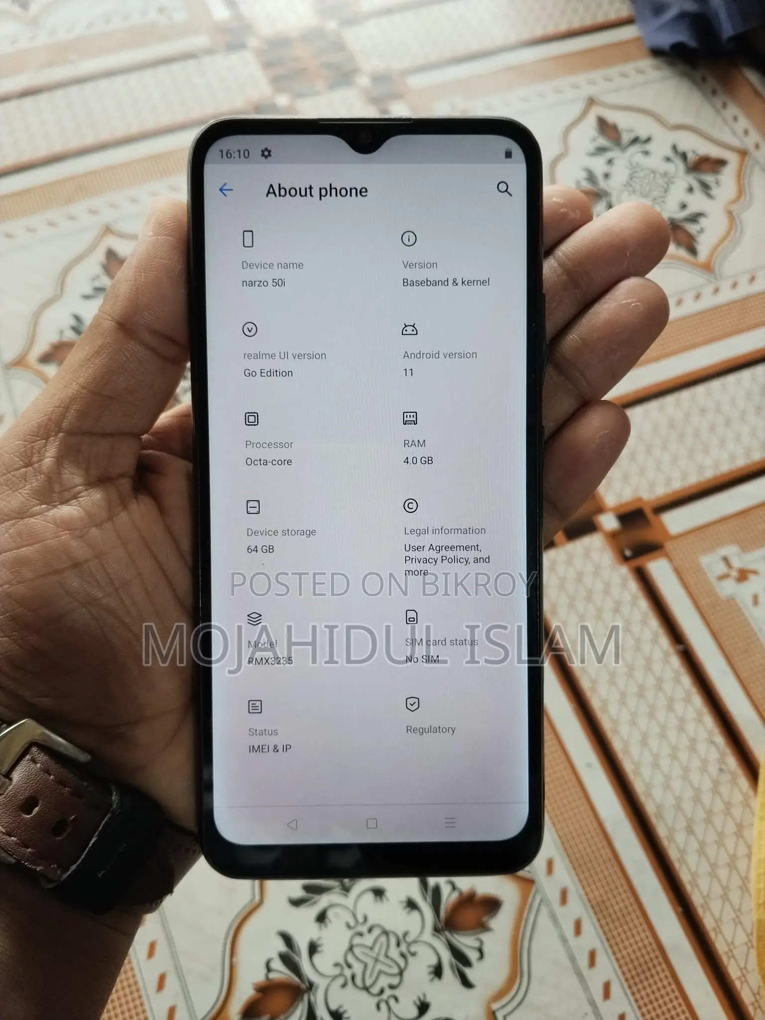 Realme Narzo 50i 4/64 (Used)