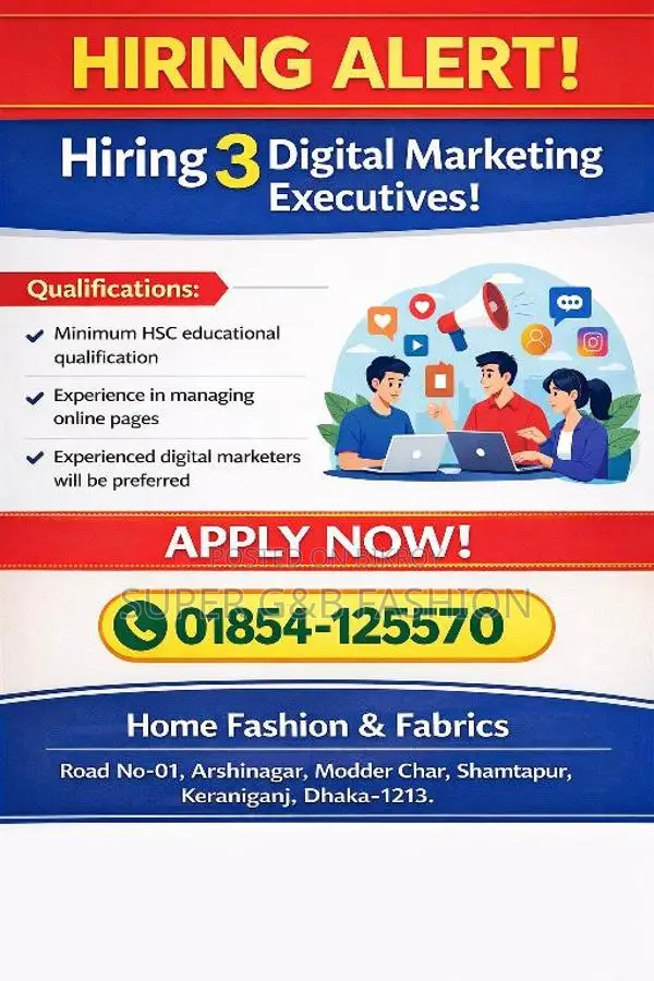 Digital Marketing Executive (3 Positions Available)