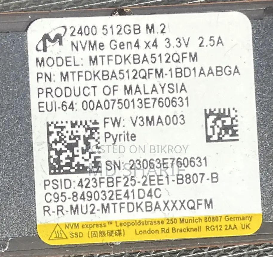 M.2 NVMe 512GB