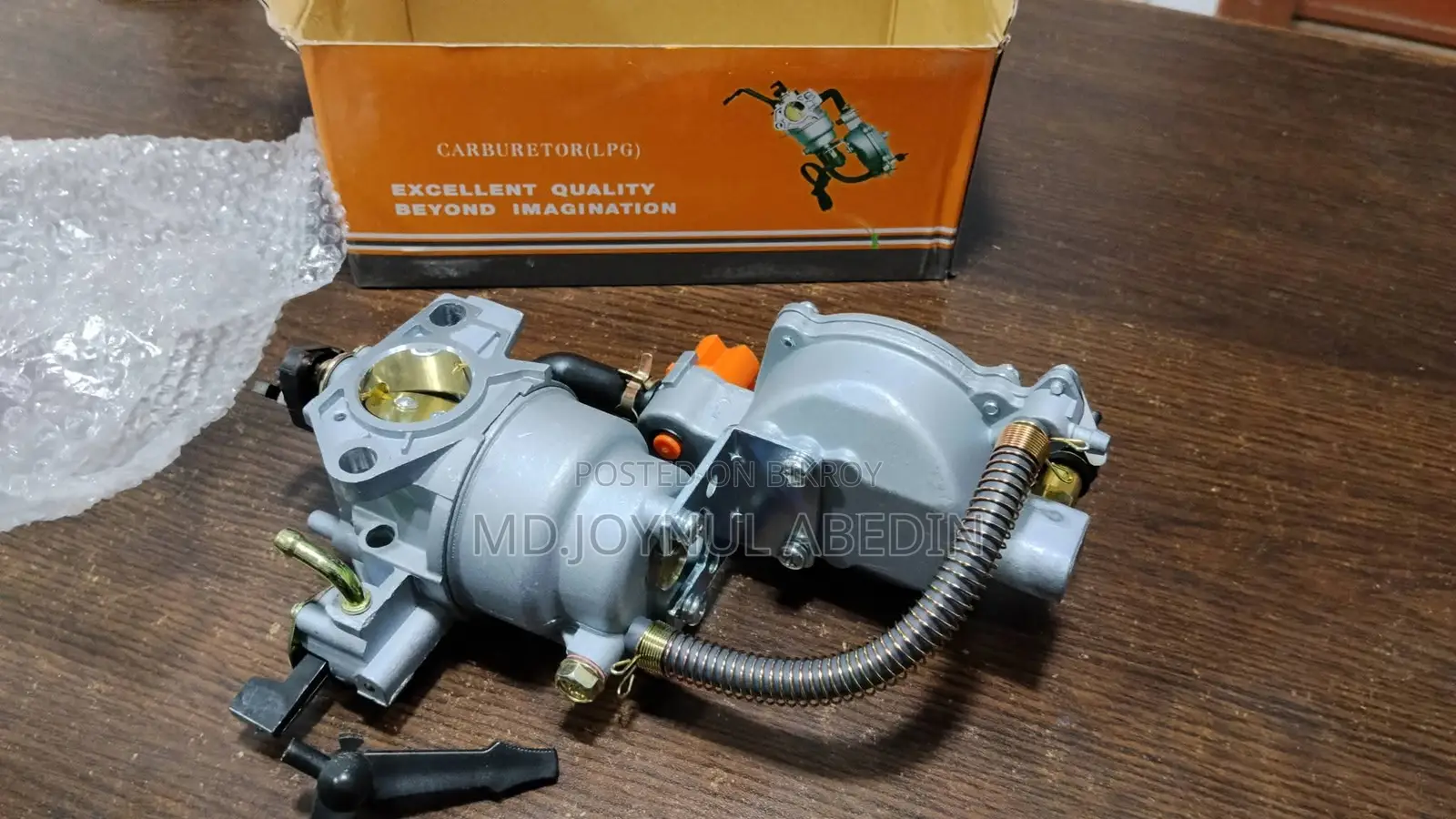 Carburetor for LPG/NG, Piped Gas, and Biogas.