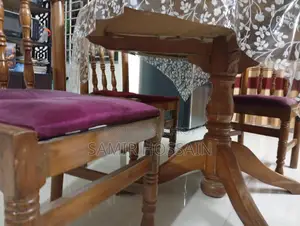 Wooden Dining Table with 6 Chairs