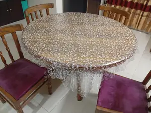 Wooden Dining Table with 6 Chairs
