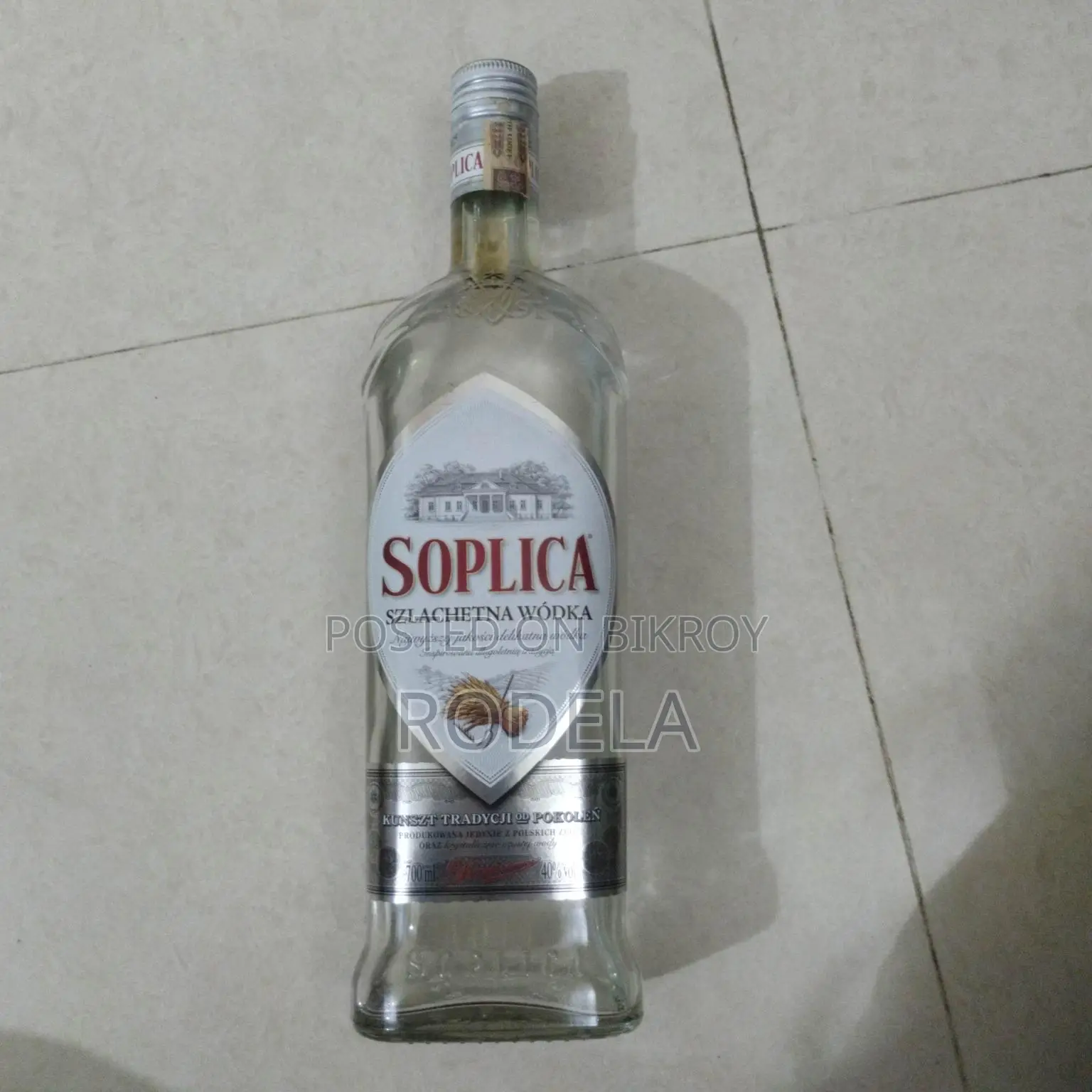 Soplica Empty Vodka Bottle