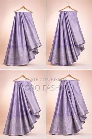 🌸 Exclusive Lavender Pure Katan Silk Banarasi Saree