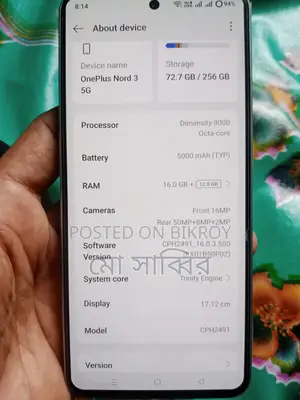 OnePlus Nord 3 5G 16/256 (Used)