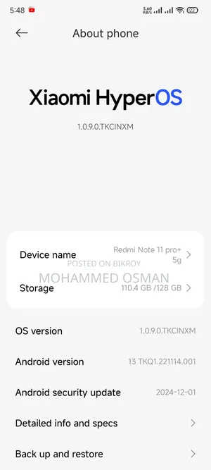 Xiaomi Redmi Note 11 Pro+ 5G 128 GB