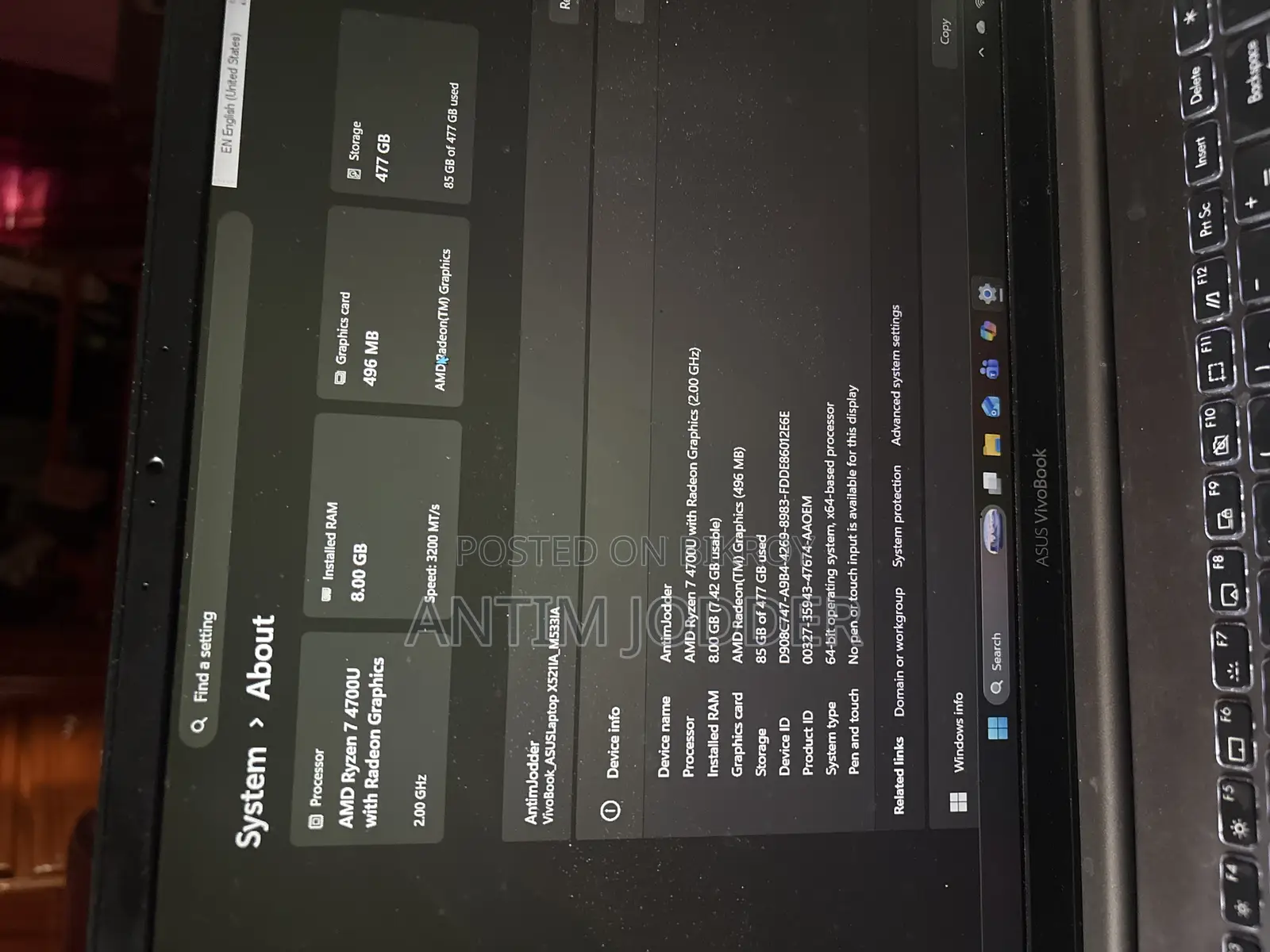 Asus vivobook s14/15 ফুল ফ্রেশ কন্ডিশন
