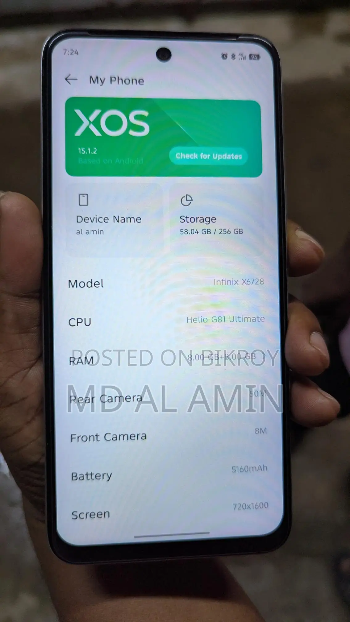 Infinix Smart 10 plus . (Used)