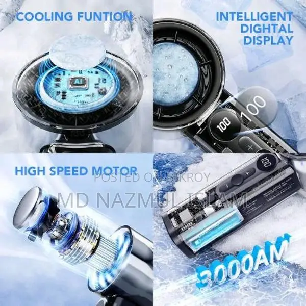 High Speed Turbo Cooling Fan X05 - Portable Rechargeable