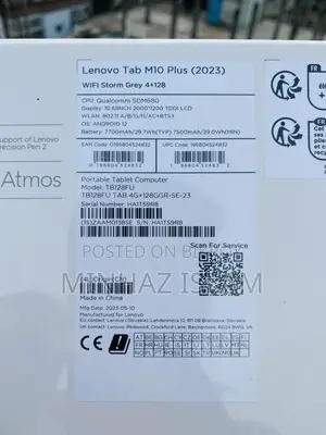 New Lenovo M10 Plus 4 GB Gray