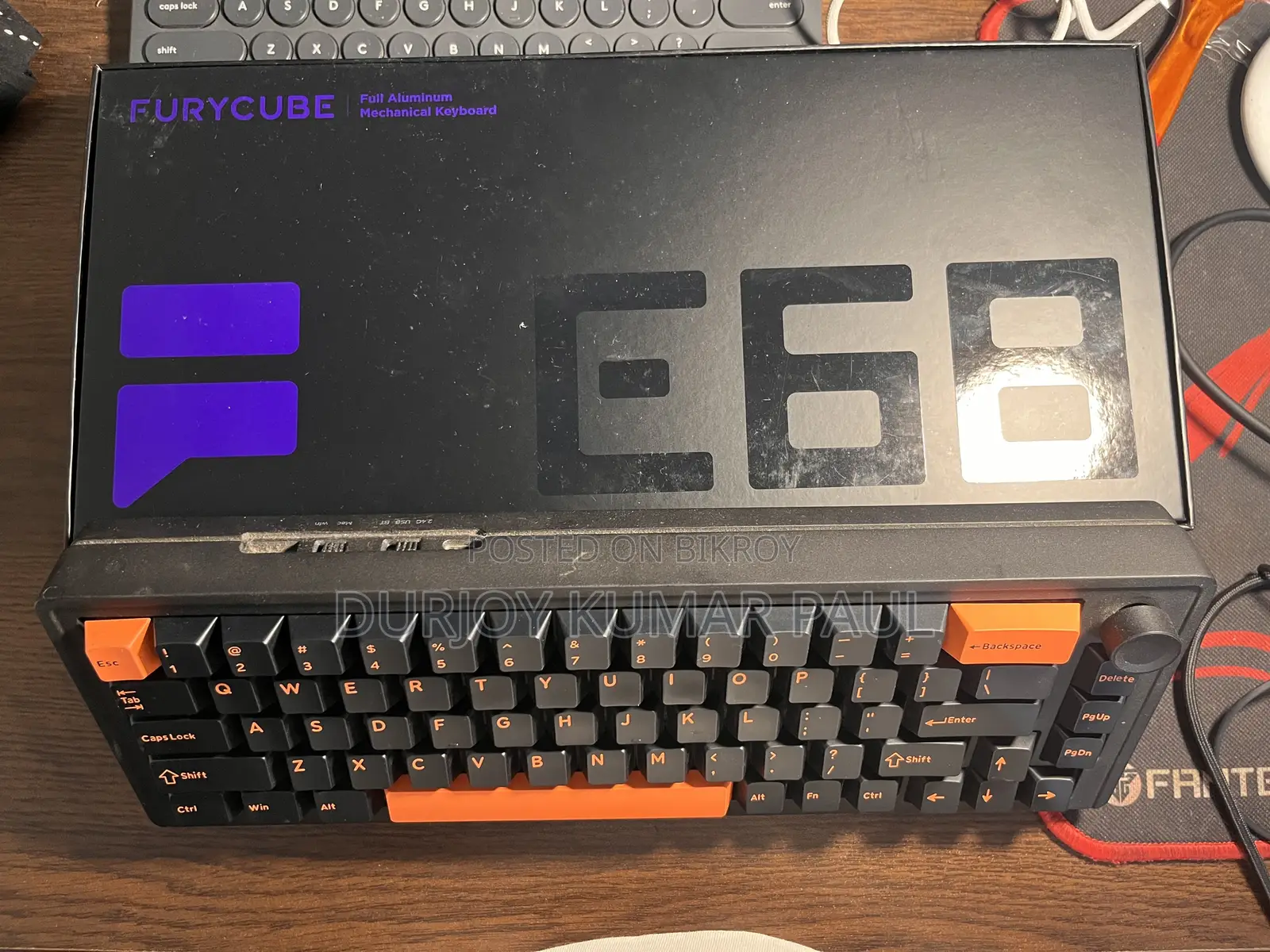 Furycube E68 Hot Swappable Tri-Mode Wireless Mechanical Keyboard