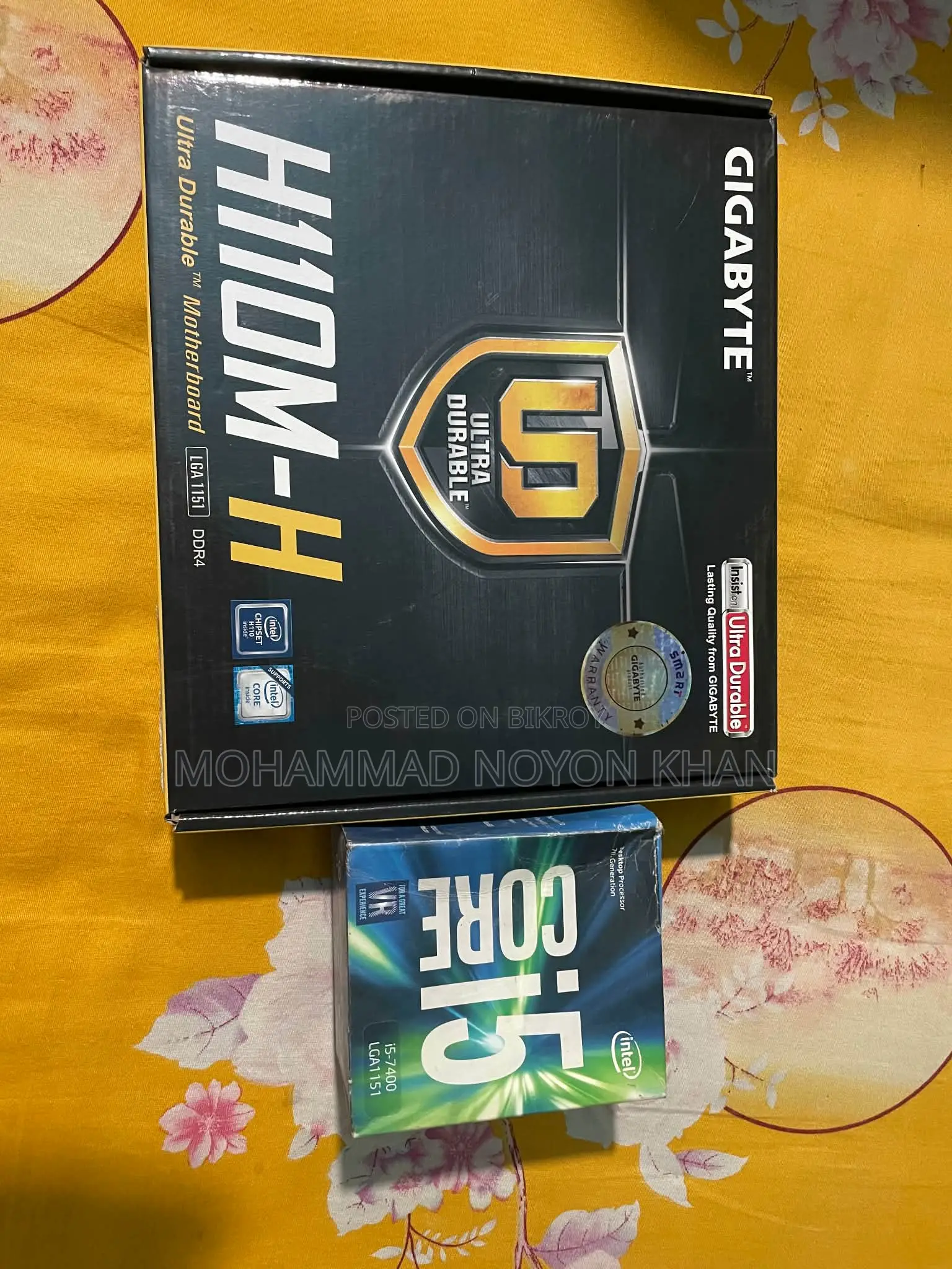 Gigabyte H110-m with Intel Core I5 7400 7th Gen And 4gb Ddr4 2666mhz Ram