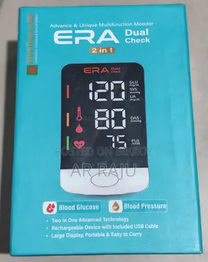 Era Duel Cheak Device Blood Pressure And Blood Suger In One Device.