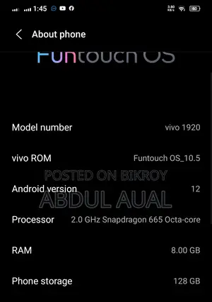 Vivo S1 Pro pro,8/128 (Used)