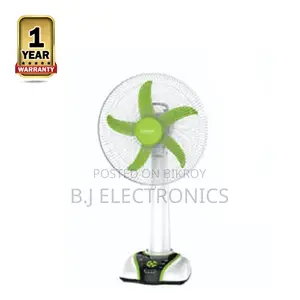Kennede Rechargeable Half Stand Fan -KN2936s 16 Inch - Green And Orange