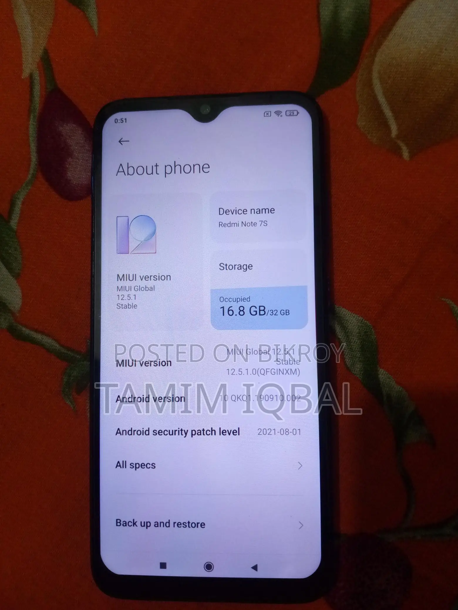 Xiaomi Redmi Note 7 . (Used)