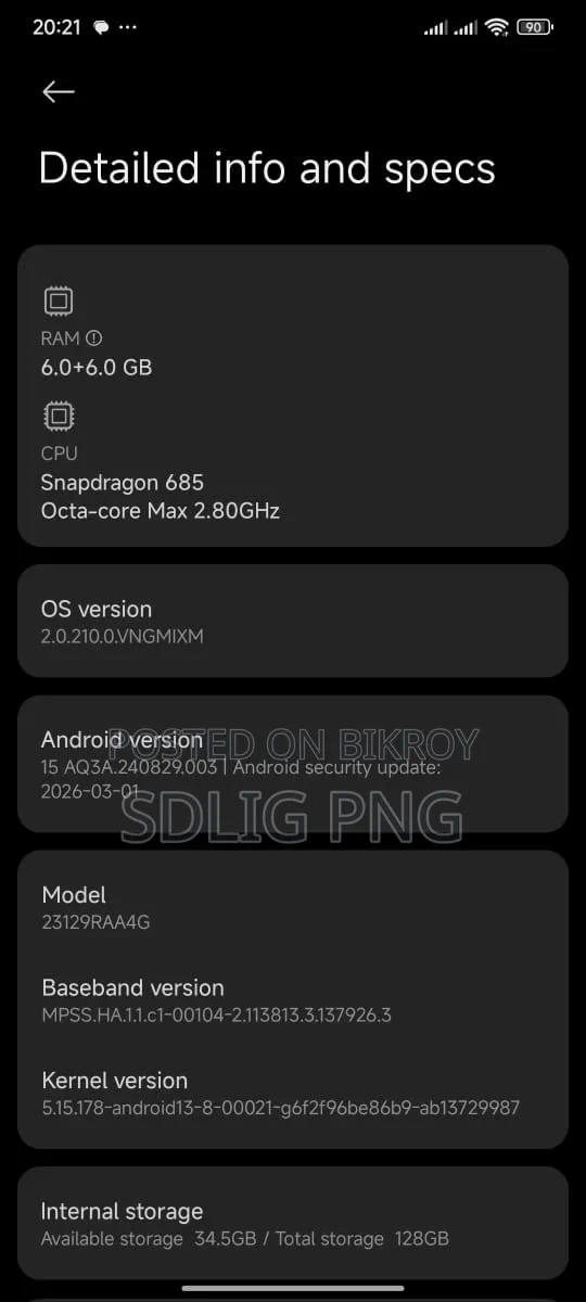 Xiaomi Redmi Note 13 128 GB Black
