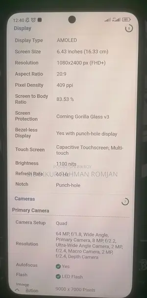 Xiaomi Redmi Note 10s (Used)