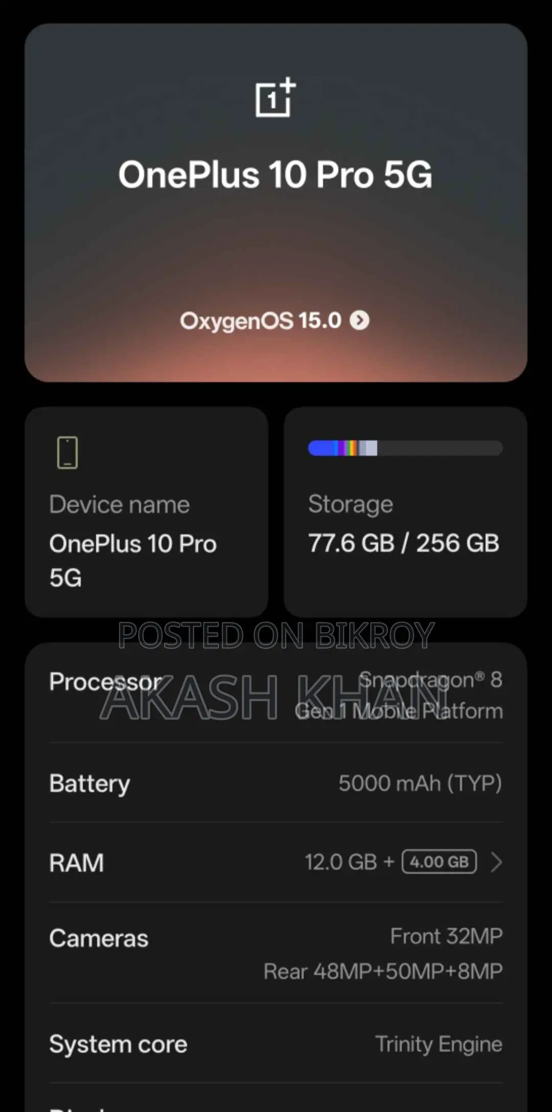 OnePlus 10 Pro 256 GB Black