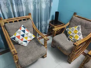 Premium Rattan Sofa Set 3+1+1 + Glass Coffee Table & Side Tables