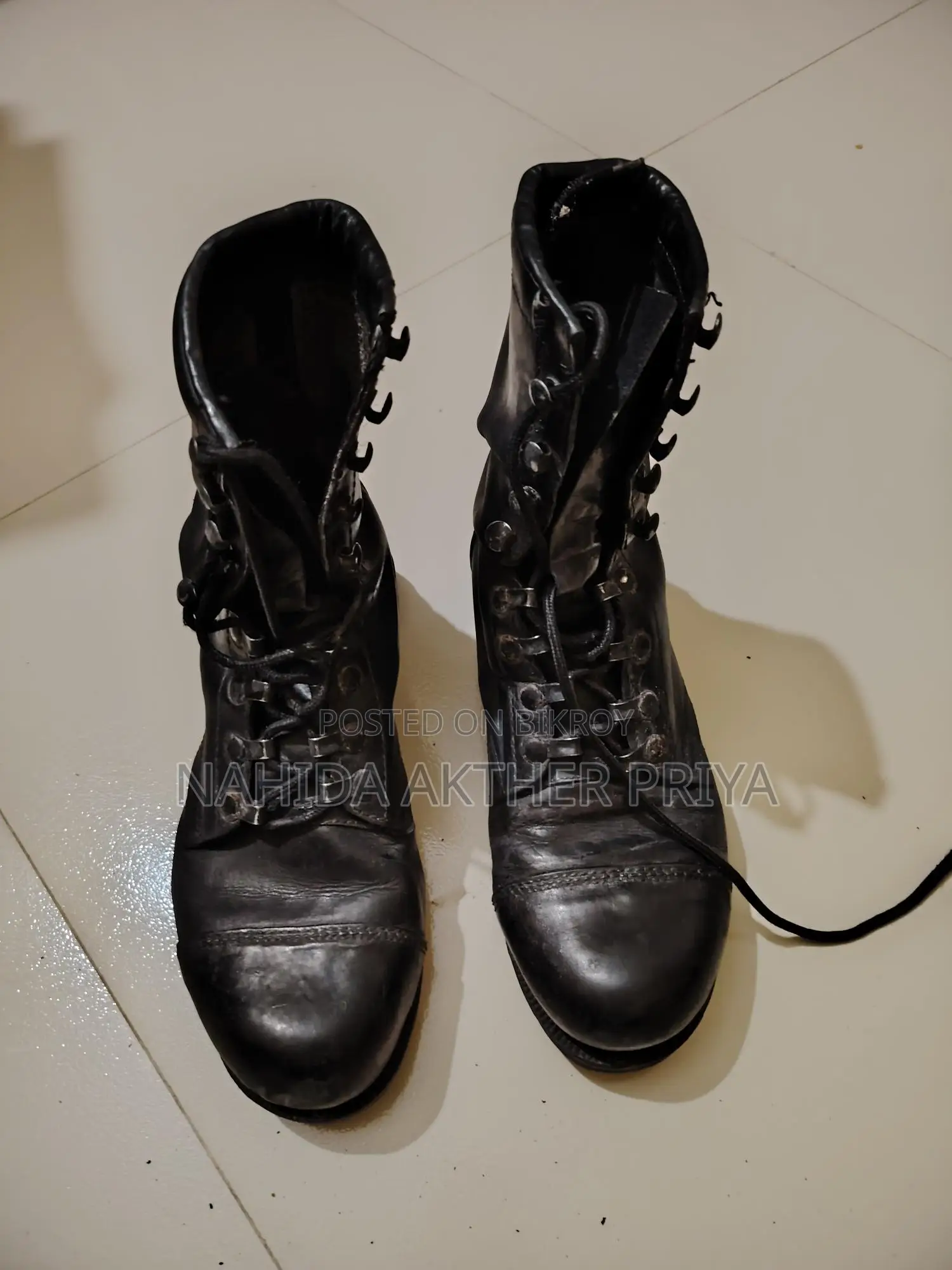 “Black Tactical Boots – High Ankle( Lace)