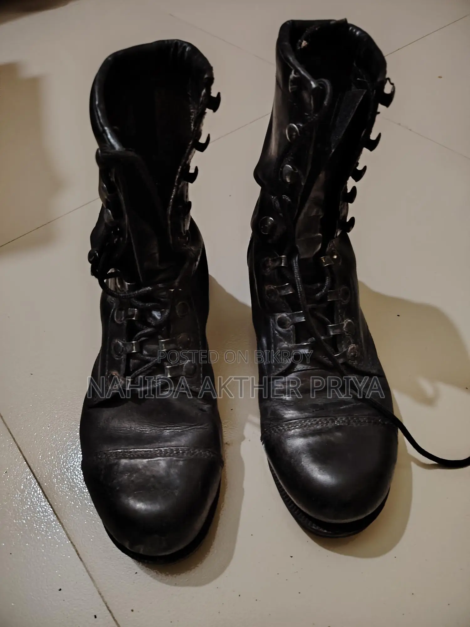 “Black Tactical Boots – High Ankle( Lace)