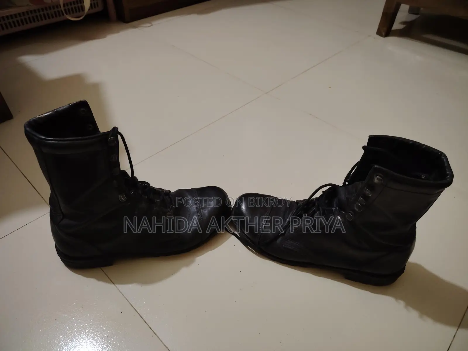 “Black Tactical Boots – High Ankle( Lace)