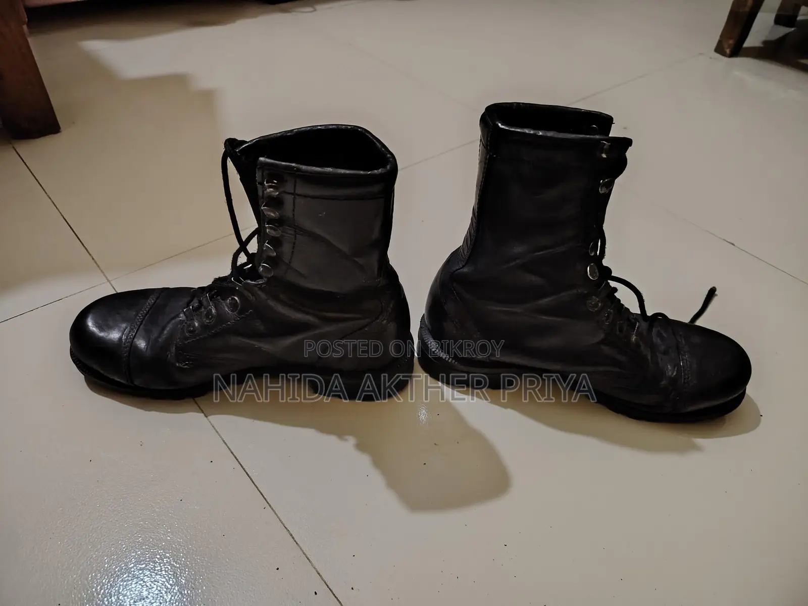“Black Tactical Boots – High Ankle( Lace)