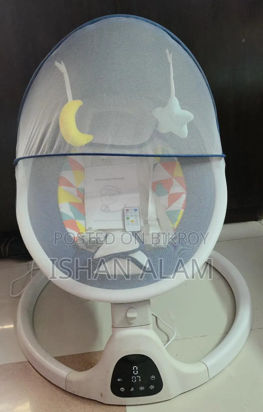 Electric Baby Swing with Built-in Music and Remote Control