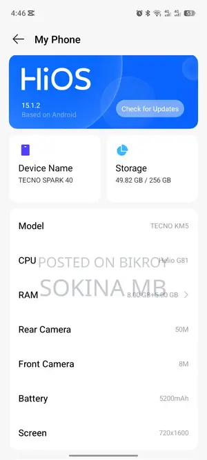 Original Tecno Spark 40 (Used)