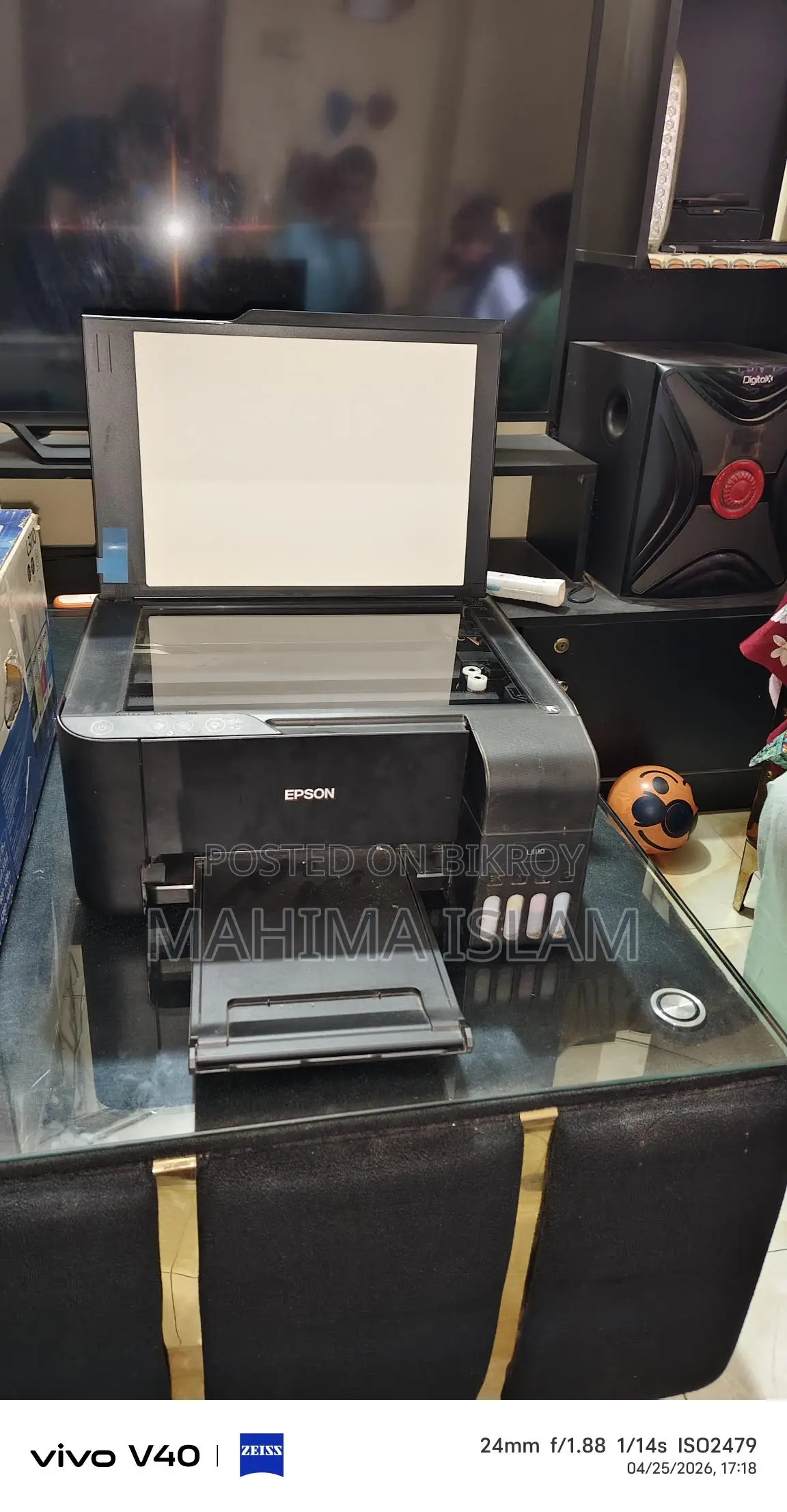 অরিজিনাল Epson L3110 প্রিন্টার – প্রিন্ট, স্ক্যান, কপি একসাথে!”