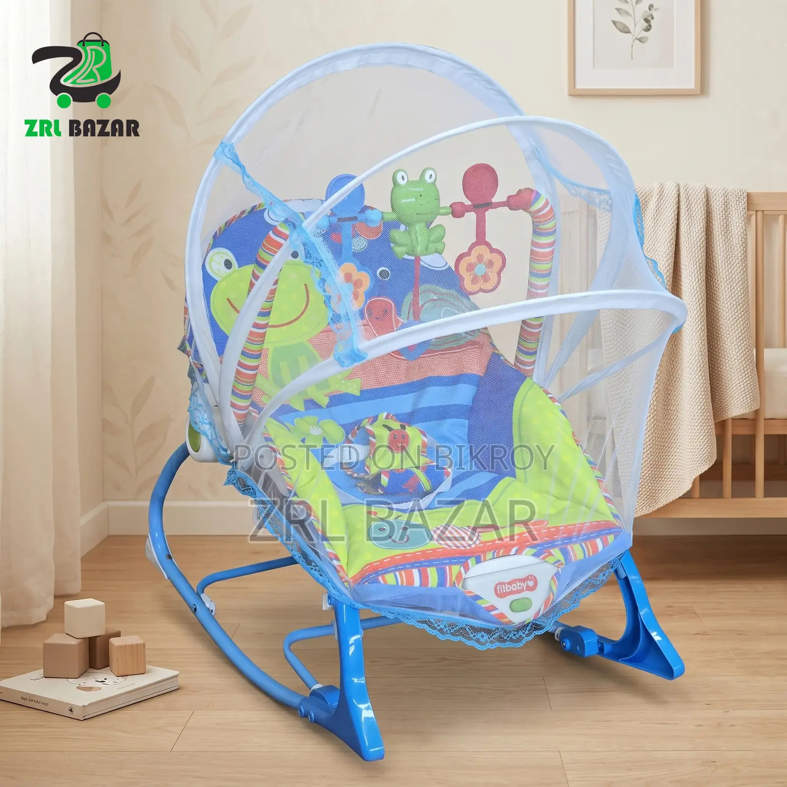 Ibaby Toddler Rocking Chair With Mosquito Net Safe