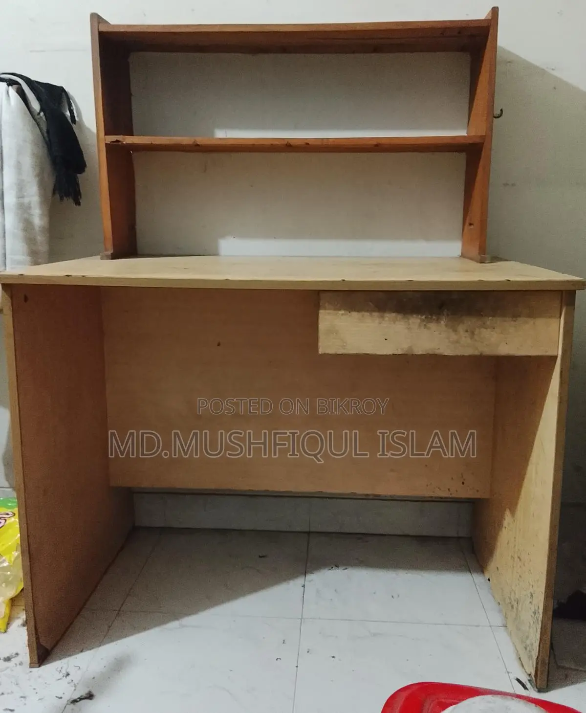 Computer table, with bookshelf.
