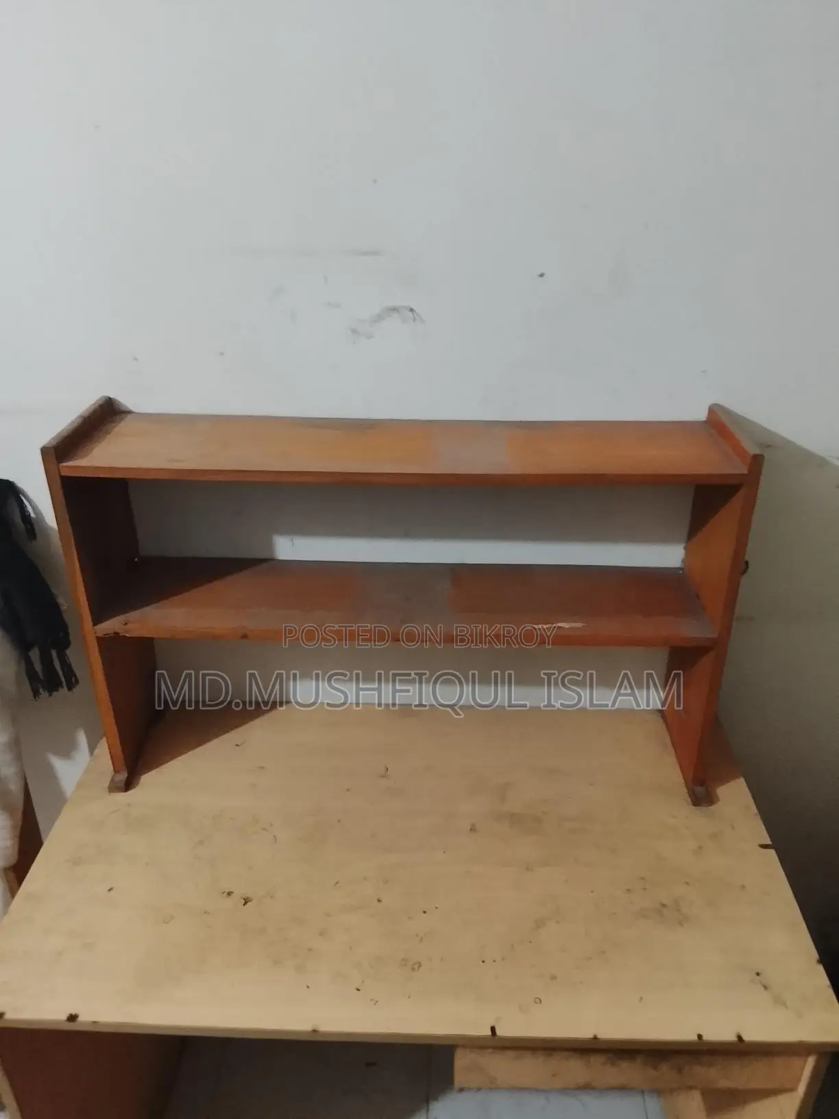 Computer table, with bookshelf.